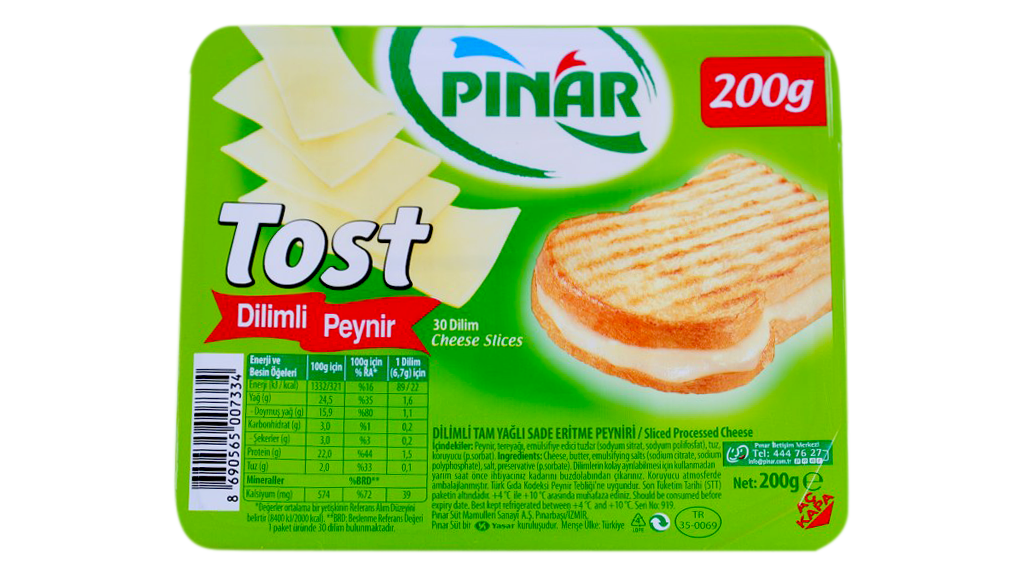 Pınar Dılımlı Tost Peynir 200 Gr.